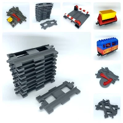 LEGO Duplo Eisenbahn - Schienen Gleis Gerade Kurve Weiche - Train Zug Lok Waggon - Bild 1 von 2