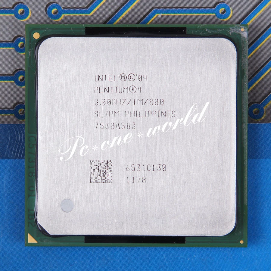 100% OK SL7PM SL7E4 Intel Pentium 4 3 GHz 1M/800MHz Processor CPU Socket 478 - Image 1 of 1
