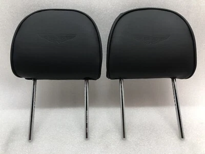 1998 - 2003 年 ASTON MARTIN DB7 VANTAGE V12 HEADRESTS 一对支架黑色皮革 AMR — 第 1/4 张图片