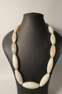 Alte Achatperlen Cambay HA56 75cm 24mm Vintage Agate Stone African Trade Beads - Picture 1 of 10