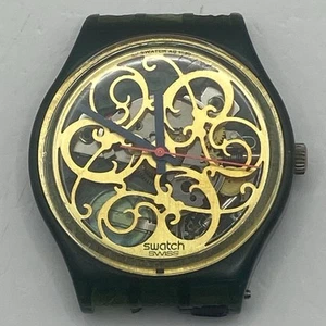 33mm 1990 Swatch Stucchi Watch Ladies Water Resistant Untested Parts Repair - Picture 1 of 15