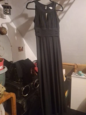 Sangría ~ Vestido de fiesta negro para mujer ~ Largo ~ Talla 8 Foto 1 de 4