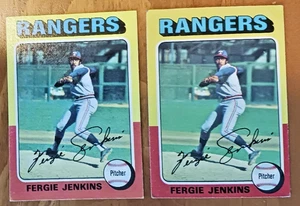 1975 Topps Fergie Jenkins Card #60- VG - (2 cards) - Picture 1 of 2