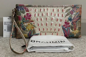 Brahmin PARTON Kayla Muñequera Grande BLORACIÓN DEL DESIERTO Colibrí Floral Nuevo con Etiquetas - Imagen 1 de 11