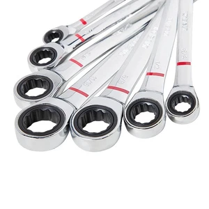 KOBALT 2884740 SAE Flex Box End Ratcheting Combination Wrench Set 8 Pc NEW - Picture 1 of 2