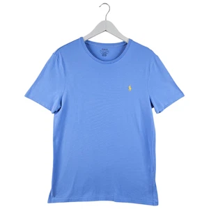 Polo Ralph Lauren Mens Blue Short Sleeve Crew Neck Slim T Shirt Tee Top Medium M - Picture 1 of 10