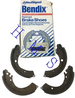 ZAPATOS DE FRENO TRASEROS MARCA BENDIX R517 REVESTIDOS PARA HONDA CIVIC 2001 ACUERDO 1982-85 Foto 1 de 4