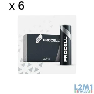 60 Batterie Duracell Procell Stilo AA LR6 1.5V Pile Alcaline Industrial - Imagen 1 de 1