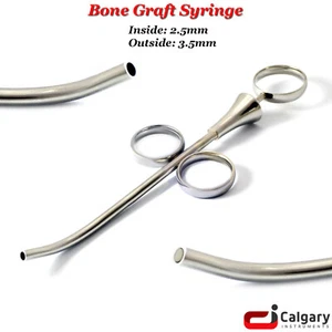 Dental Bone Graft Syringe Curved 3.5mm Sinus Lift Surgical Stainless Instruments - Bild 1 von 4