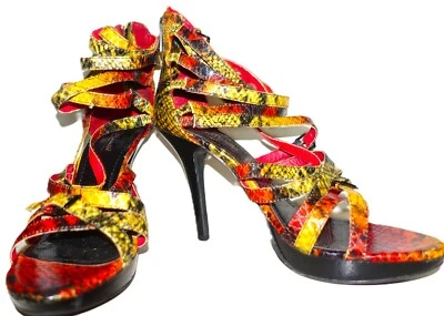 Anne Michelle Faux Snake Skin Stilettos 7 - Image 1 of 4