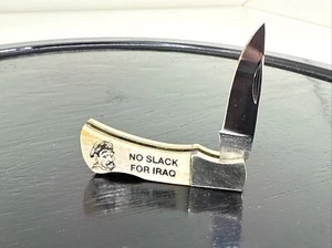 No Slack For Iraq Saddam Hussein Pocket Knife Frost Cutlery - Picture 1 of 7