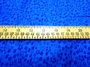 1 yard Paddington Bear Paw prints Blue Fabric - Picture 1 of 1
