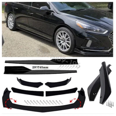 For Hyundai Sonata Glossy Black Front Bumper Spoiler / Side Skirt / Rear Lip US - Imagem 1 de 4