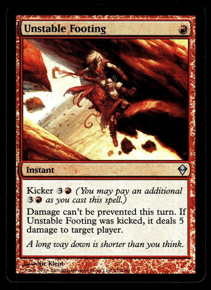 MTG Zendikar Unstable Footing Foil 153/249 NM/MT ** - Image 1 of 1