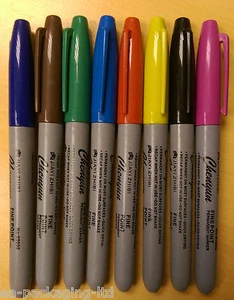 Pack de 8 rotuladores permanentes de alta calidad - rotuladores/rotuladores de escritura 4 trabajo/escuela - Imagen 1 de 1