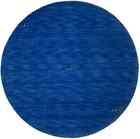 Hand Loomed Blue Tribal 8x8 Oriental Modern Round Rug Kids Room Decor Carpet