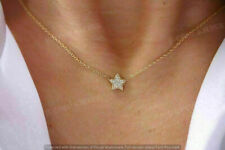 0.50 Ct Round Cut Diamond Star Pendant Women's Necklace 14K Yellow Gold Over 