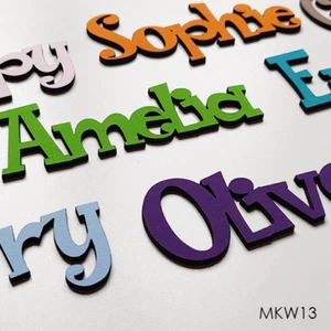 Personalised wooden script name plaque sign, Mdf letters painted/unpainted - Picture 1 of 11