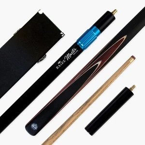 Taco de billar Baize Master 2 piezas MARRÓN CRISOL punta de 9,5 mm + estuche y extensiones - Imagen 1 de 9