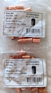2PKS DE 25 CADA UNO (50) ACOPLAMIENTO DE COBRE HAILIANG CON TOPE 1/4" (3/8" OD) - Imagen 1 de 3