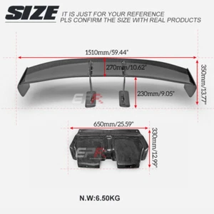 For Toyota FT86 BRZ VTX10 Type Swan Neck Carbon Fiber rear trunk GT Spoiler wing - Foto 1 di 9