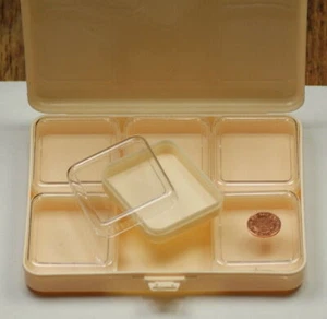 Parts containers x6 watch or jewellery spares storage clear lid tubs in boxes - Picture 1 of 3