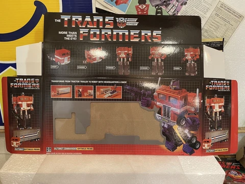 Transformers 1984 G1 Optimus Prime Reissue Box. Factory Condition! FlatPack! Cover