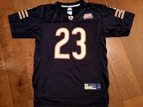 Devin Hester Super Bowl XLI Chicago Bears Reebok On Field Jersey Size Youth L Cover
