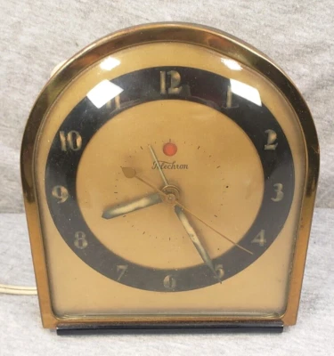 VintageTelechron 7F75 Art Deco Electric Alarm Clock Working C. 1936 - Image 1 of 4
