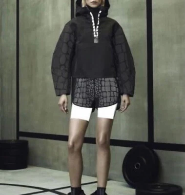 ALEXANDER WANG H&M Abrigo Chaqueta Reflectante Parka Negro Capucha Lluvia, S, $299 Foto 1 de 2