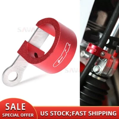 Manguera de freno delantera CNC guía inferior roja para HONDA CR80R CR85R CR125R CR125R CR500R Foto 1 de 4