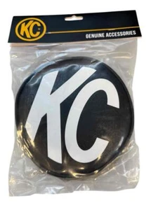 NUEVO par de cubiertas de vinilo genuinas KC HiLiTES 5100 6" negras con logotipo KC blanco - Imagen 1 de 2