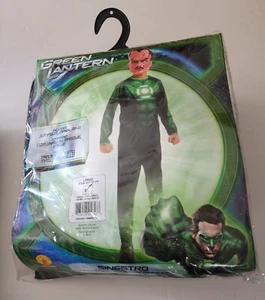 Jungen Kind GREEN LANTERN Deluxe Muskel Sinestro Kostüm Größe Large KOSTENLOSER VERSAND - Bild 1 von 3