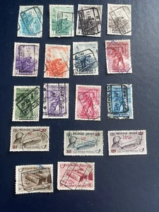 Belgium 1945-1948 Railway Parcelpost Used 17 Stamps, F/VF, See Photos - Picture 1 of 10