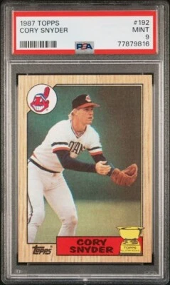 Topps Cory Snyder #192 1987 PSA 9 como nuevo recién losado Foto 1 de 2