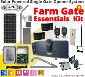 SOLAR FARM GATE ESSENTIALS Gate Opener Kit for Up to 5m & Round Post Gates - Picture 1 of 12