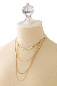 Stella & Dot Drape Collar Halskette GOLD Brandneu in Original Box - Bild 1 von 6