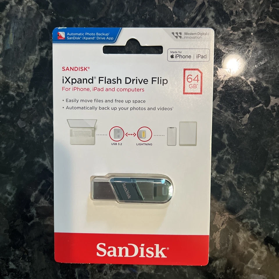 SanDisk Ixpand Flash Drive Flip 64 Gb  - Image 1 of 4