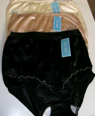3 Dixie Belle by Velrose Full cut Briefs  Style 719 Nude Black and Beige Size 9 - Image 1 of 3