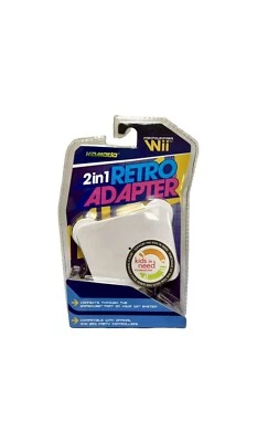 Nintendo Wii 2 in 1 Retro Adapter by Komodo Brand New SEALED - Image 1 of 4