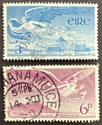 Ireland 1948-1949 Scott# C2-C3 Lot of 2 Used Air Mail Stamps - Image 1 of 2