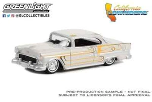 Greenlight 1955 Chevrolet Bel Air Convertible California Lowriders 1/64 Diecast - Imagen 1 de 2