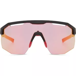 Madison Cipher Sunglasses in Gloss Black with Pink Rose Mirror - Picture 1 of 4