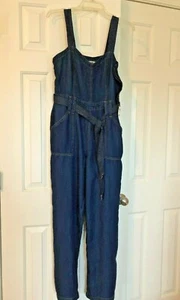 Charlotte Russe Refuge Denim Jumper Misses Wide Leg Size 6 New - Picture 1 of 11