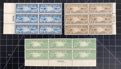 US Stamps-SC# C7 - C9 - Plate Blocks Of 6 - MNH - SCV = $185.00 - Image 1 of 2