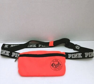 Riñonera Victoria's Secret VS Rosa Cinturón Salmón Naranja Logo Correa Foto 1 de 4