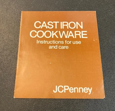 Чугунная посуда инструкции по использованию и клетке винтажный JC Penney руководство по направлению - Изображение 1 из 4