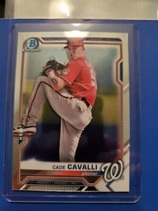 2021 Bowman Chrome- Cade Cavalli #BCP-99 Nationals - Picture 1 of 2