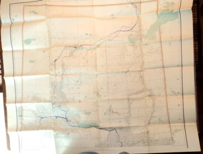 Mapa Plegable Años 20 NORTHERN ALBERTA Grabado en la Oficina del Geógrafo Jefe Foto 1 de 2