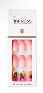 ImPRESS Press-On Manicure 30 Nails | No Glue Needed | Medium | Warm Breeze| NEW - Picture 1 of 1